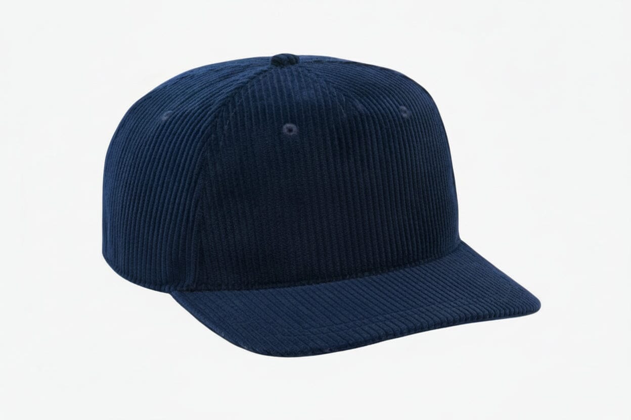 bestickte Cord-Golfkappe Edelherr Mitternachtsblau