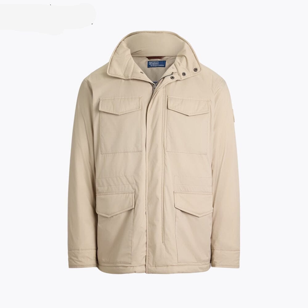 Gabardine Feldjacke mit Kapuze Edelherr Klassischer Stein S