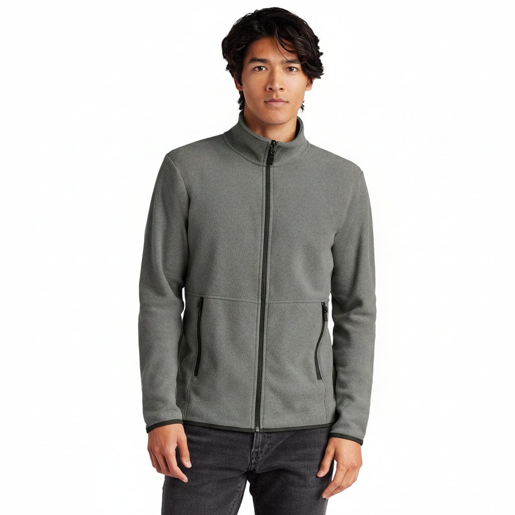 Glacier Fleecejacke mit durchgehendem Reißverschluss Edelherr Mittelgrau meliert S