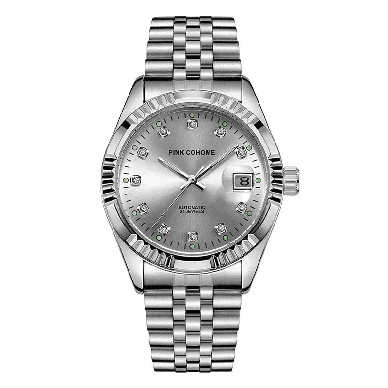 Pink Cohome Automatic Edelherr Silberweiß