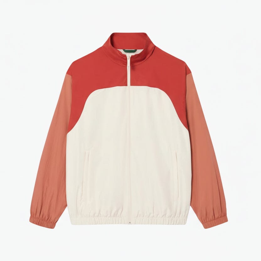 wasserabweisende Colour-Block-Trainingsjacke Edelherr Weiß / Braun / Hellbraun S