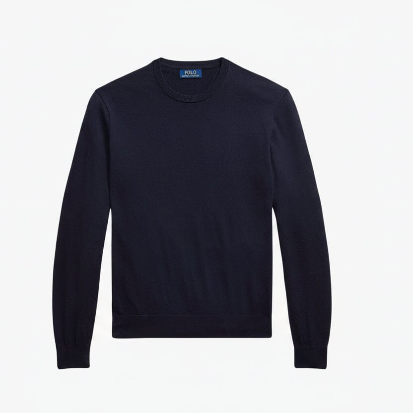 Baumwoll-Kaschmir-Pullover mit Rundhalsausschnitt Edelherr Marineblau S 