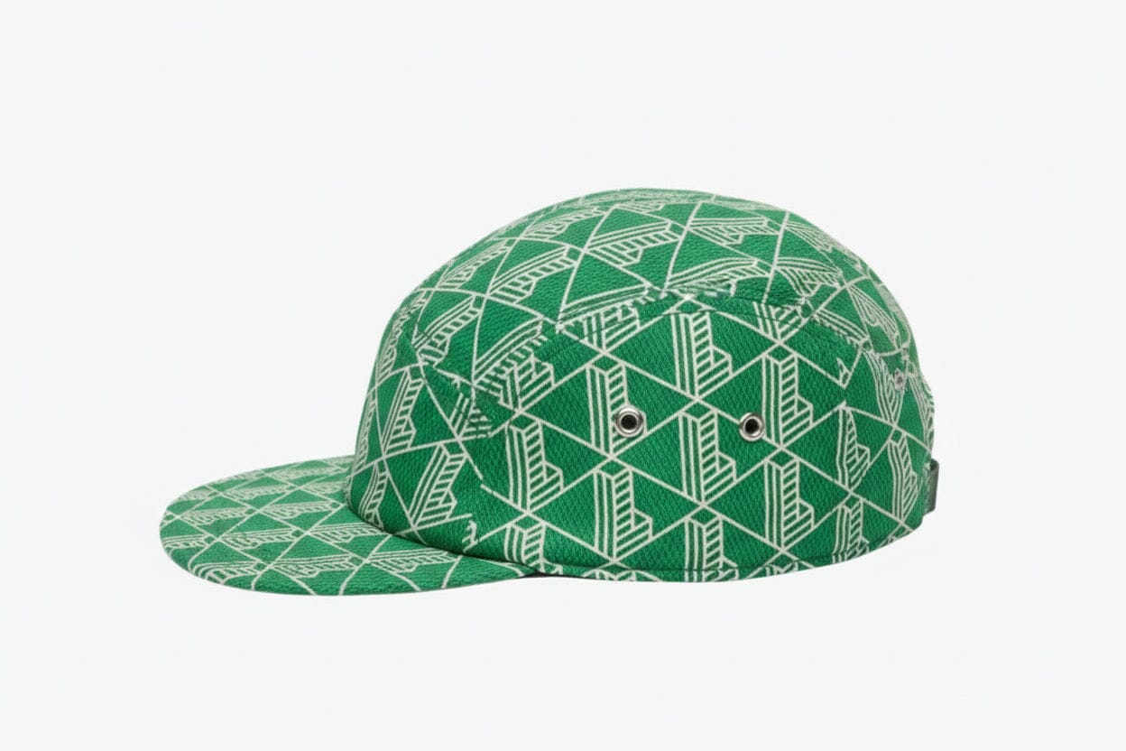 bedruckte Twill-Jockeykappe Edelherr Grün / Beige 