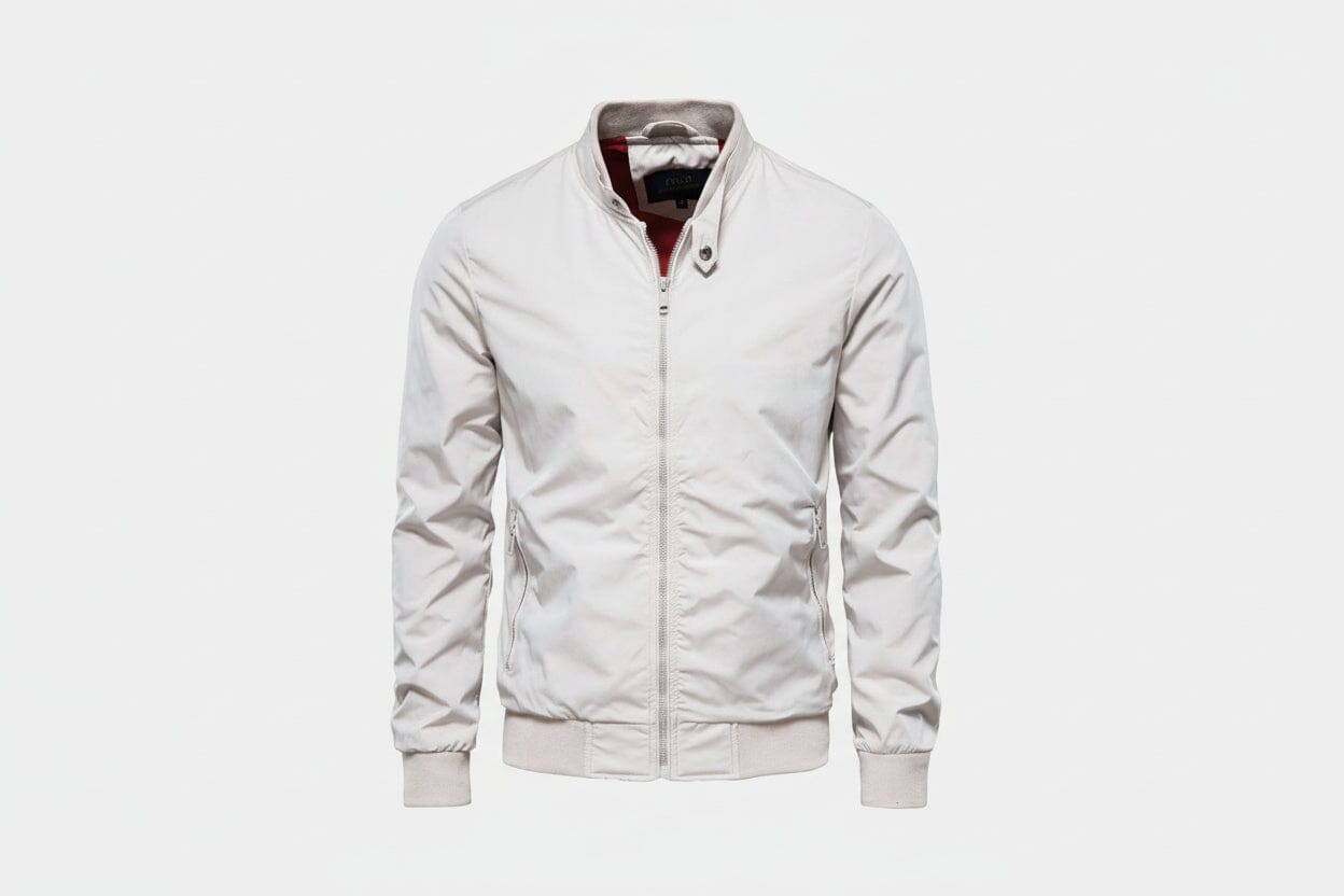 Bomber Klassische Bomberjacke Edelherr Weiß S 