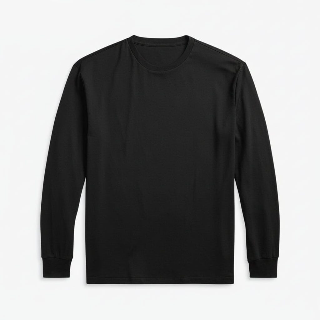 Classic Fit T-Shirt aus weicher Baumwolle mit Rundhalsausschnitt Edelherr Schwarz S 