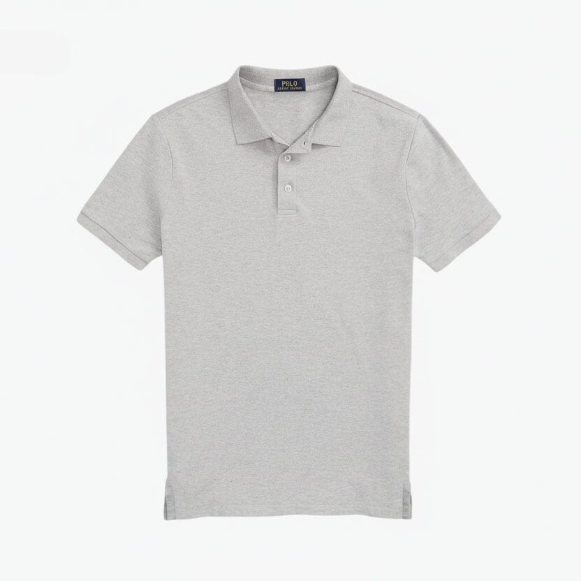 Custom Slim Fit Stretch-Mesh-Polohemd Edelherr Grau S 