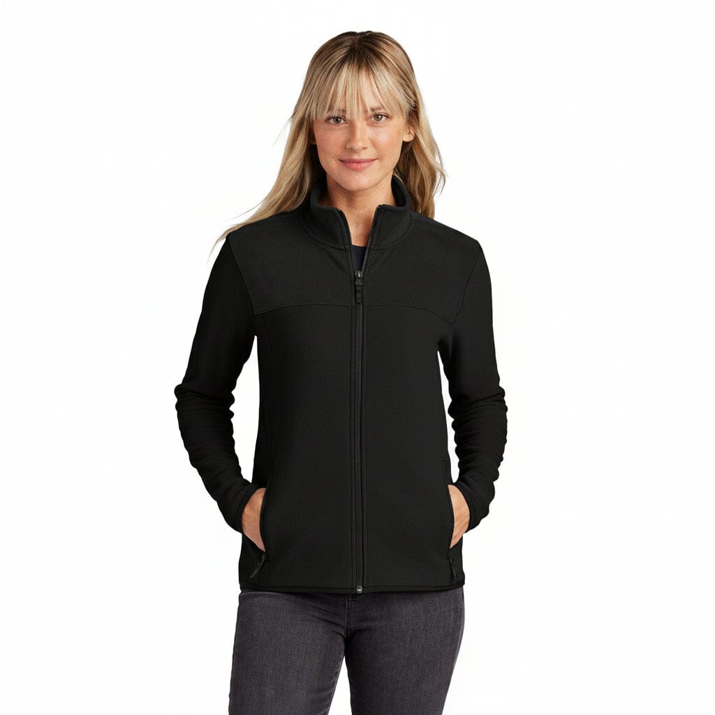 Damen-Fleecejacke „Glacier“ mit durchgehendem Reißverschluss Edelherr Schwarz S 