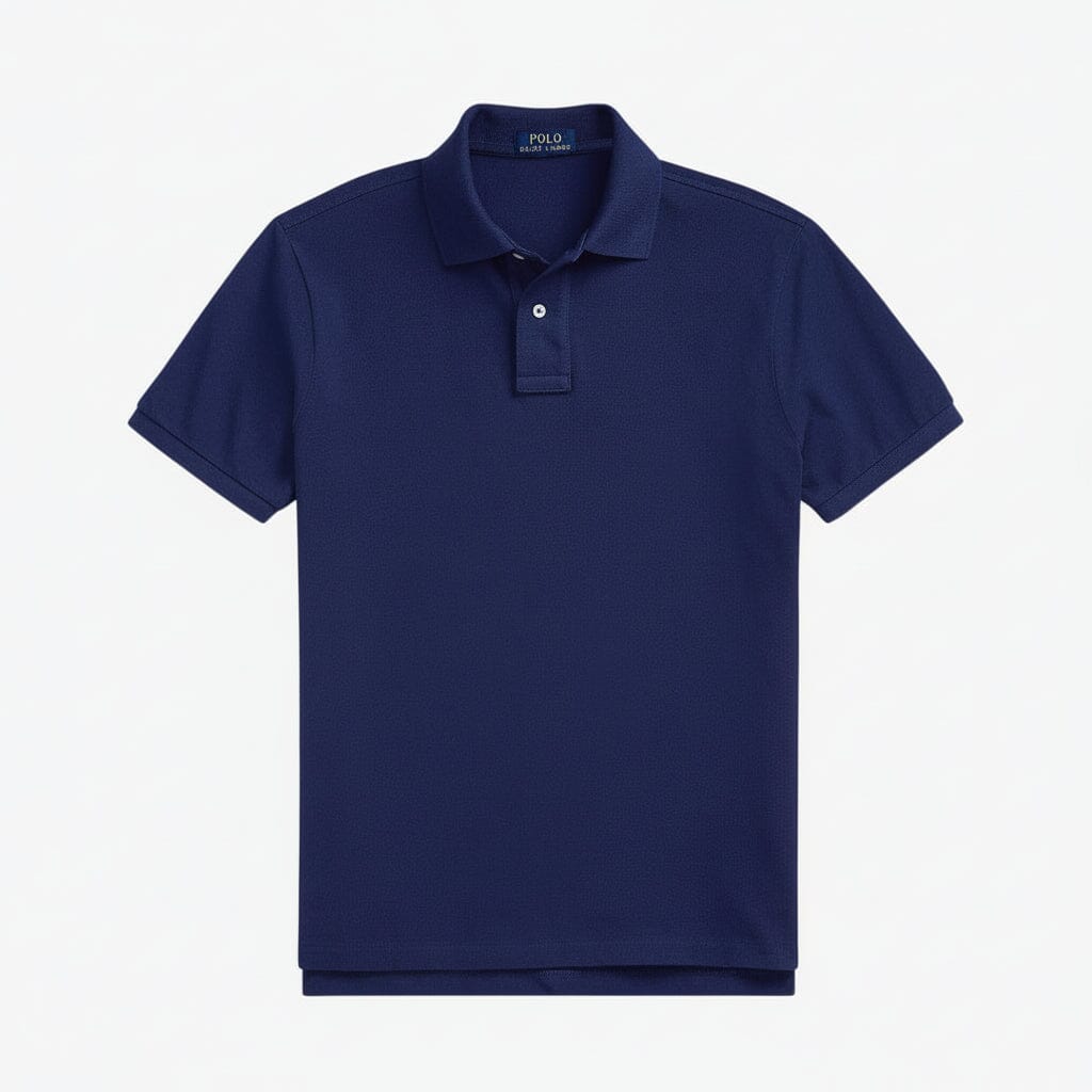 Das ikonische Mesh-Poloshirt Edelherr Marineblau/Rot S 