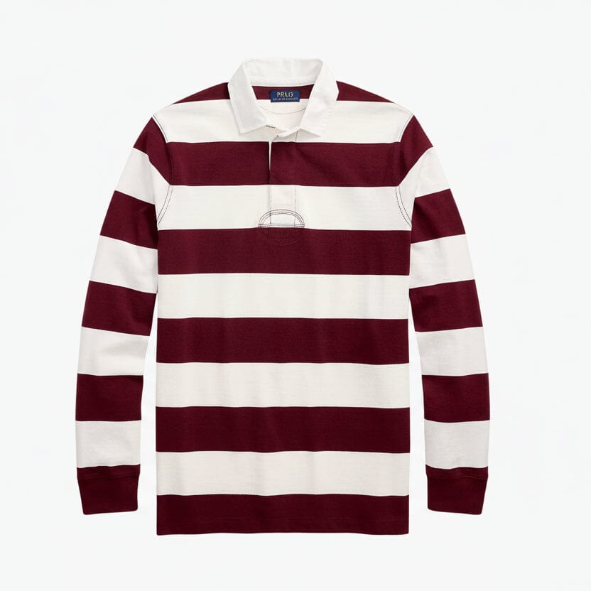 Das legendäre Rugby-Shirt Edelherr Klassischer Wein/Sahne S 