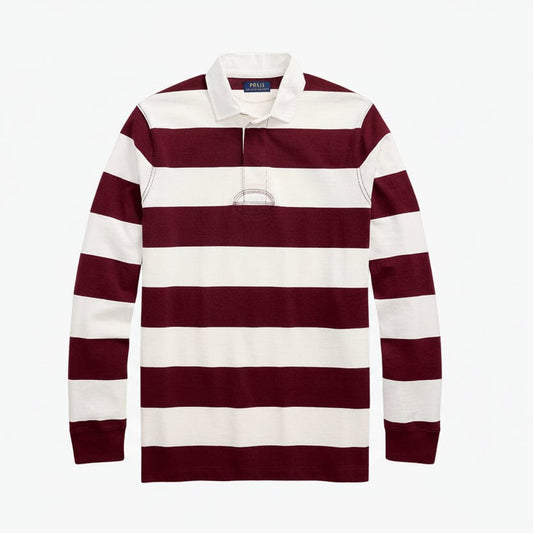 Das legendäre Rugby-Shirt Edelherr Klassischer Wein/Sahne S 