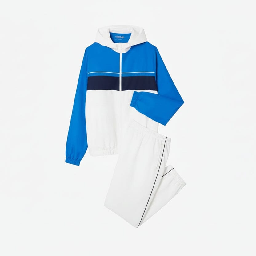 Diamond Taffeta Sport-Trainingsanzug Edelherr Weiß / Blau / Marineblau S 