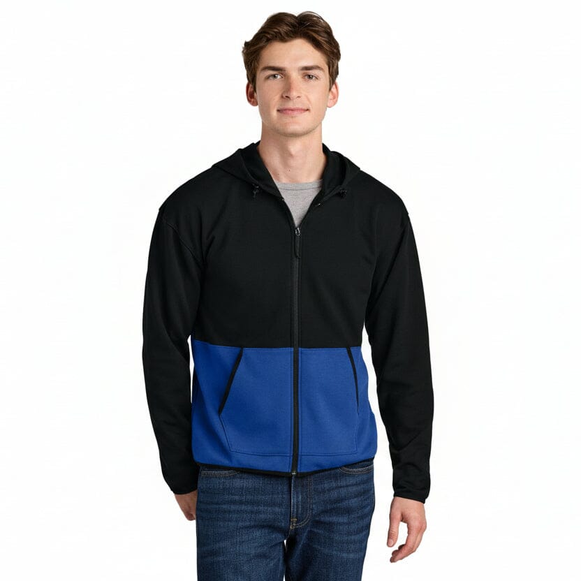 Double-Strick-Kapuzenjacke mit durchgehendem Reißverschluss Edelherr 