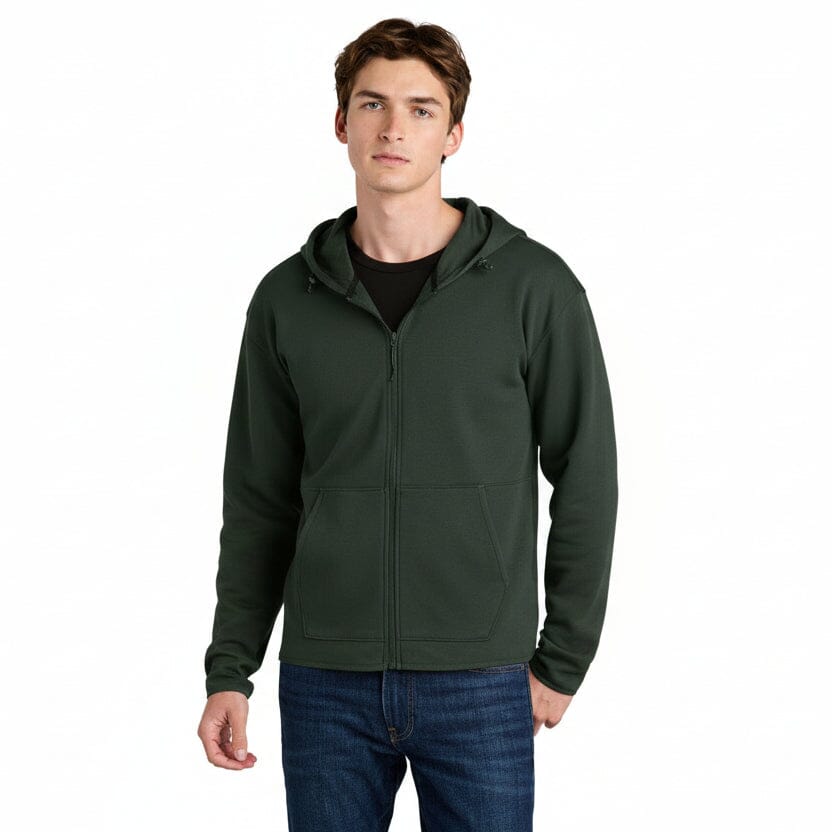 Double-Strick-Kapuzenjacke mit durchgehendem Reißverschluss Edelherr 