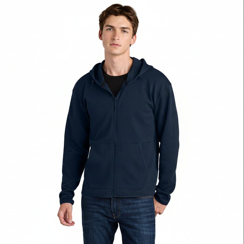 Double-Strick-Kapuzenjacke mit durchgehendem Reißverschluss Edelherr 