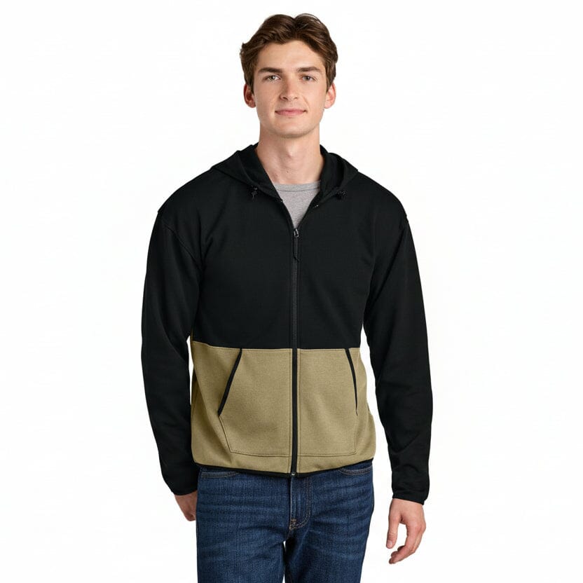 Double-Strick-Kapuzenjacke mit durchgehendem Reißverschluss Edelherr 