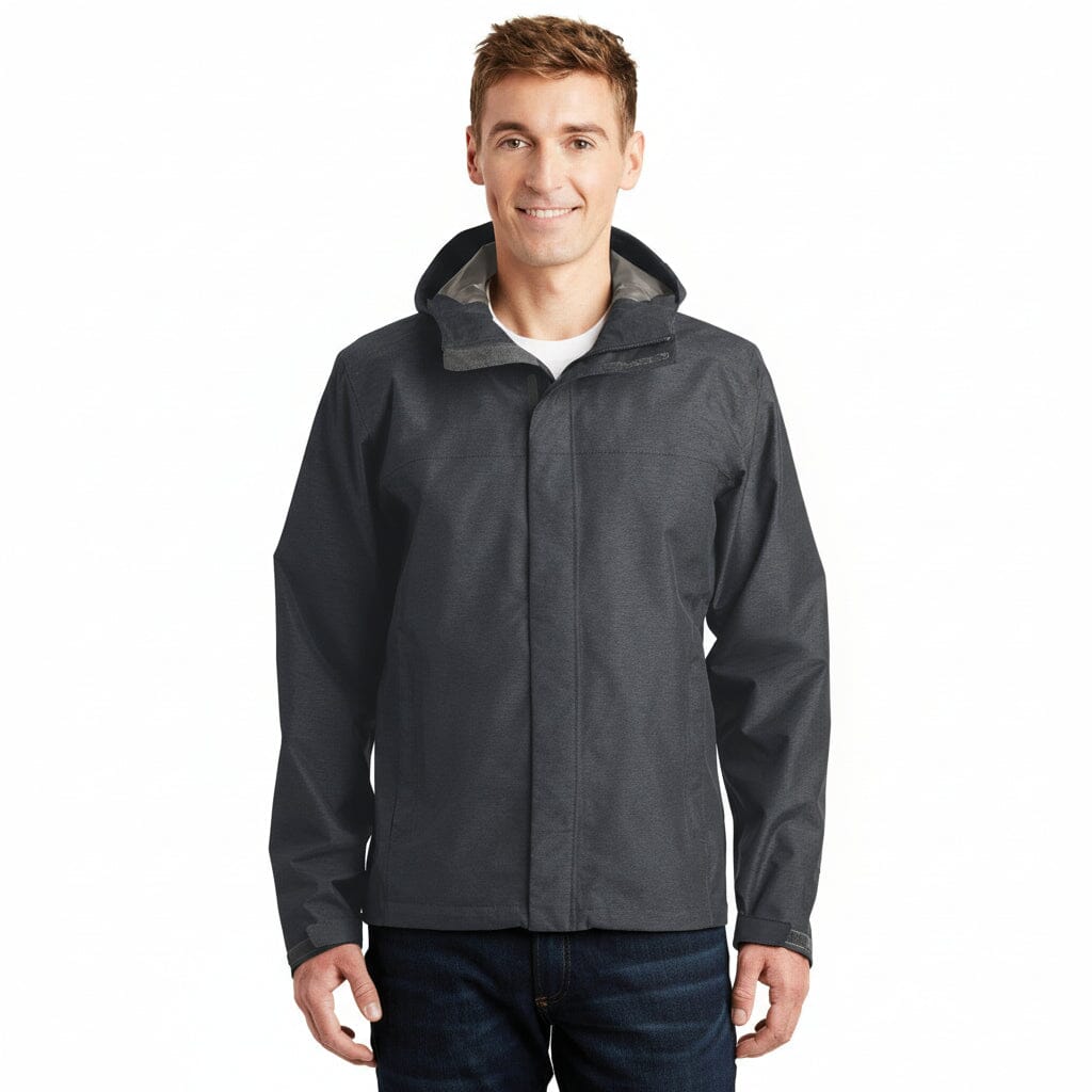 DryVent Regenjacke. Edelherr Dunkelgrau meliert S 