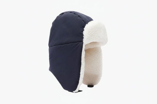 Fleecegefütterte, wasserabweisende Chapka Edelherr Marineblau / Weiß 