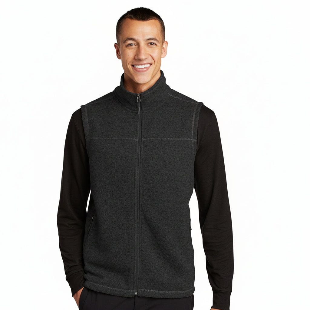 Fleeceweste Edelherr Schwarzmeliert S 