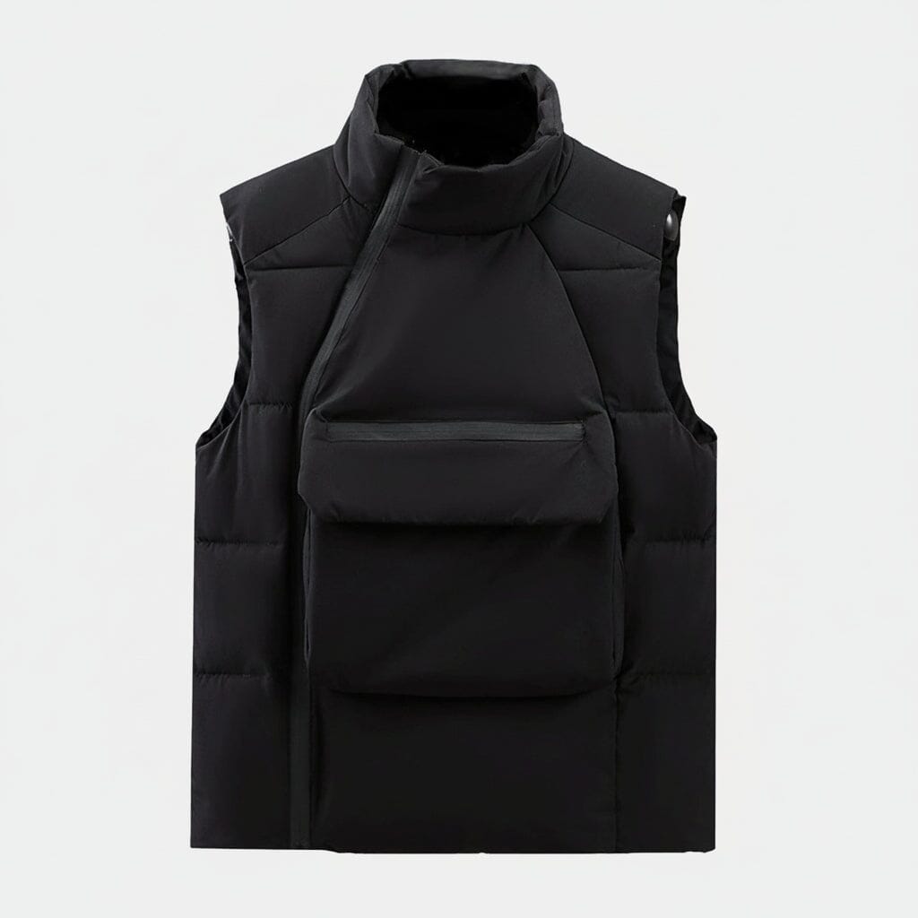 Gesteppter Zopfstrickpullover aus Wollmischung Edelherr Schwarz S 