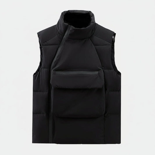 Gesteppter Zopfstrickpullover aus Wollmischung Edelherr Schwarz S 