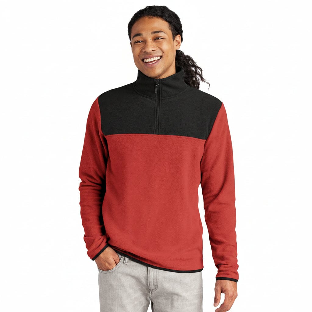 Glacier 1/4-Zip Fleece Edelherr Rage Red/ Black S 