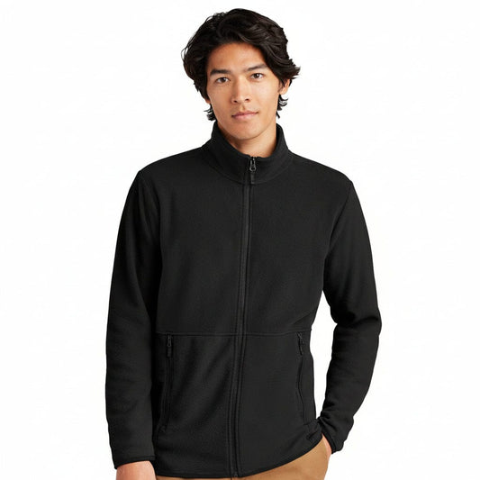 Glacier Fleecejacke mit durchgehendem Reißverschluss Edelherr Schwarz S 