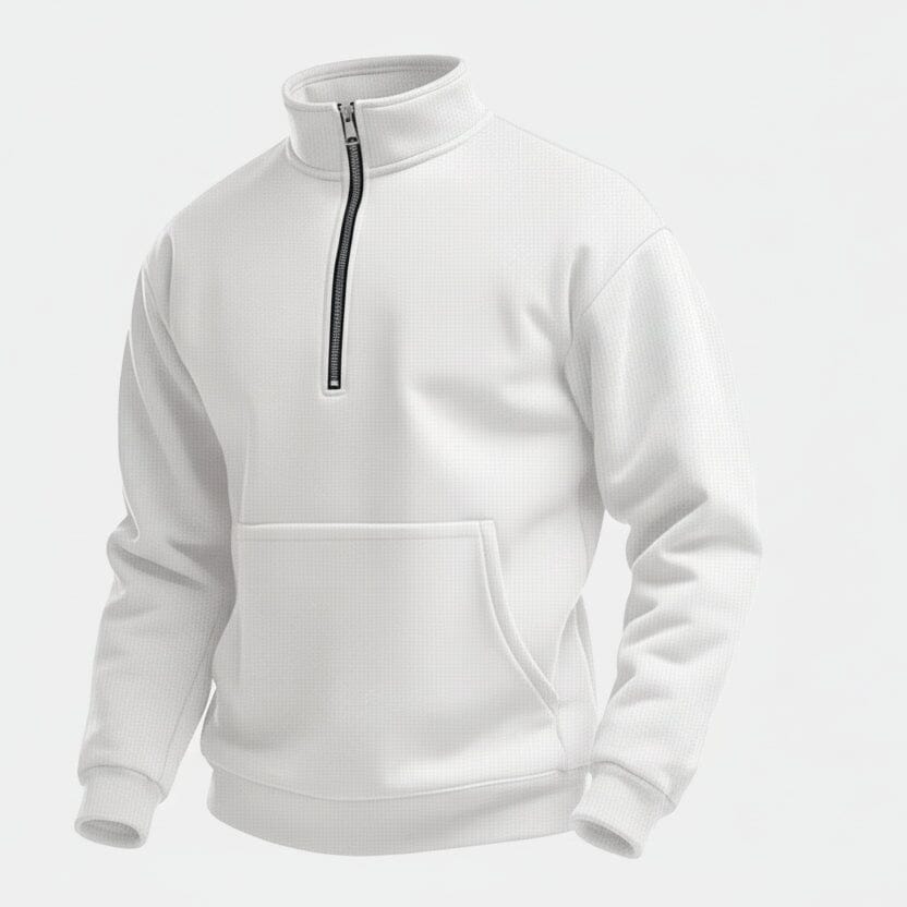 Half Zip Sweater Edelherr Hellgrau S 