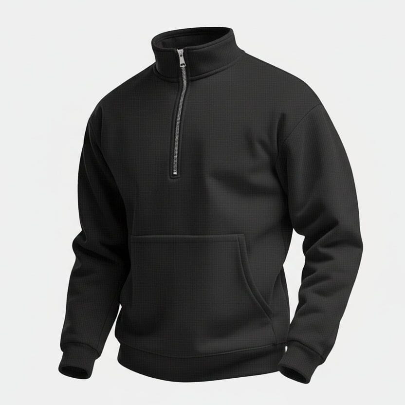 Half Zip Sweater Edelherr Schwarz S 