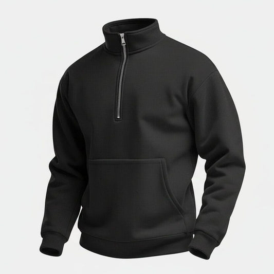 Half Zip Sweater Edelherr Schwarz S 