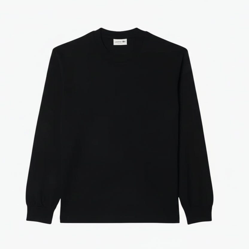 Langarm-Baumwoll-T-Shirt Edelherr Schwarz S 