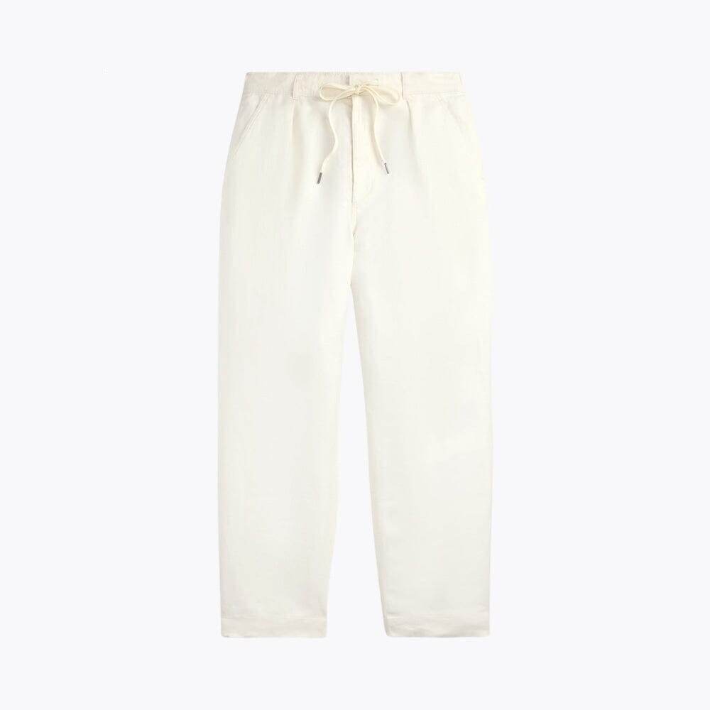 Lateef Leinenhose mit Falten und entspannter Passform Edelherr Creme 28 