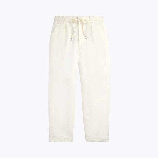 Lateef Leinenhose mit Falten und entspannter Passform Edelherr Creme 28 