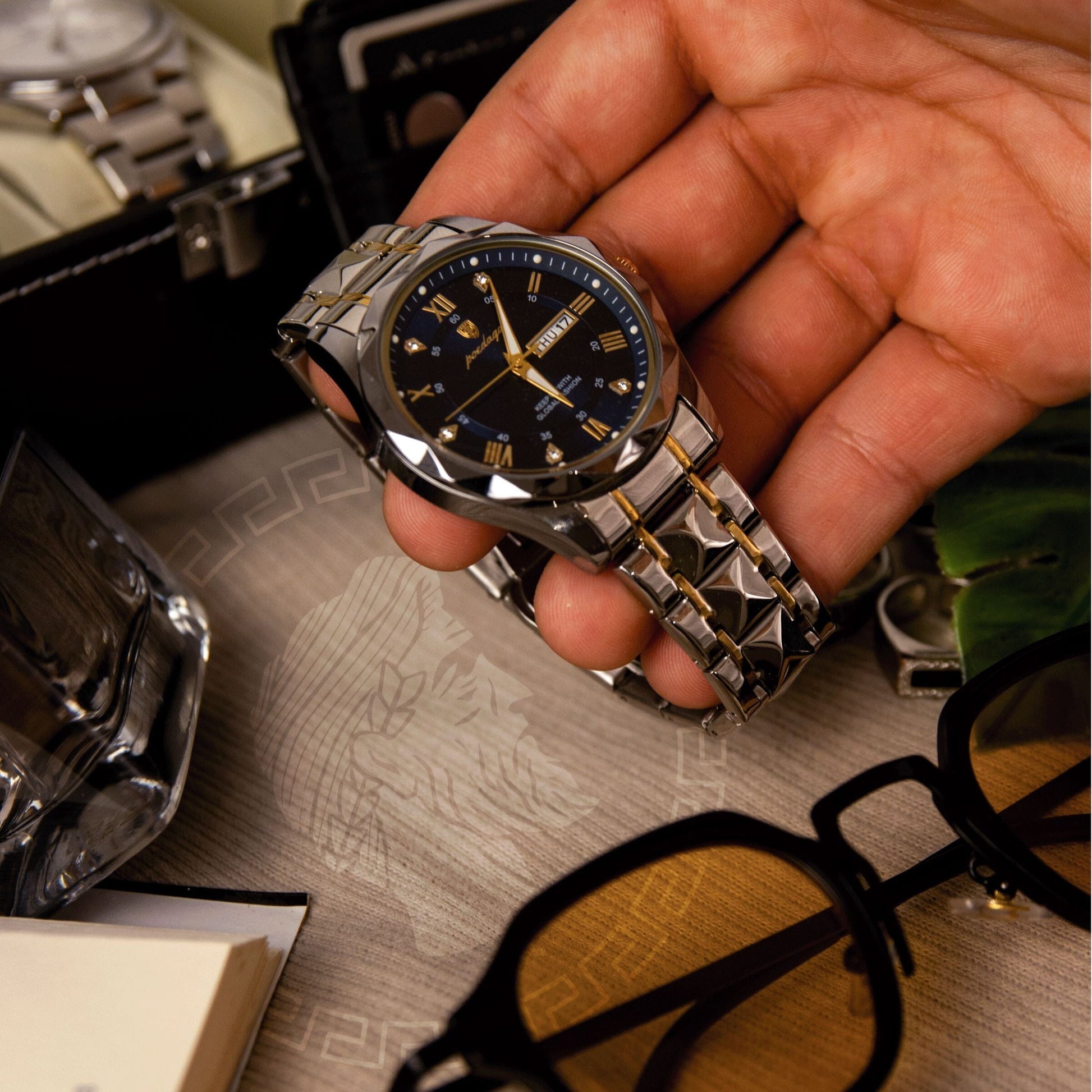 Leuchtstahluhr 40 mm – Wasserdicht | Transferstahl Edelherr 