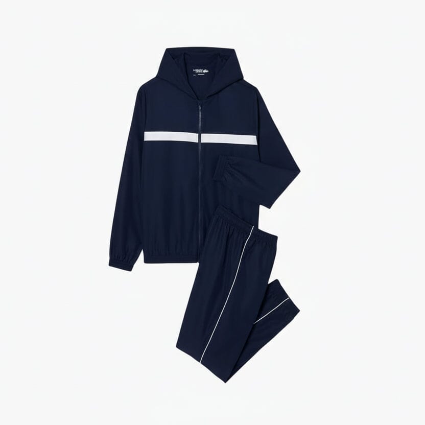 Logo Stripe Tennis-Trainingsanzug Edelherr Blau S 