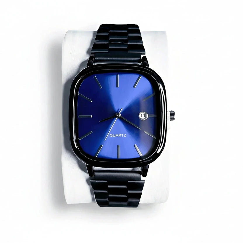 Luxusuhr, 36 mm – Wasserdicht | Edelstahl Edelherr Blau 