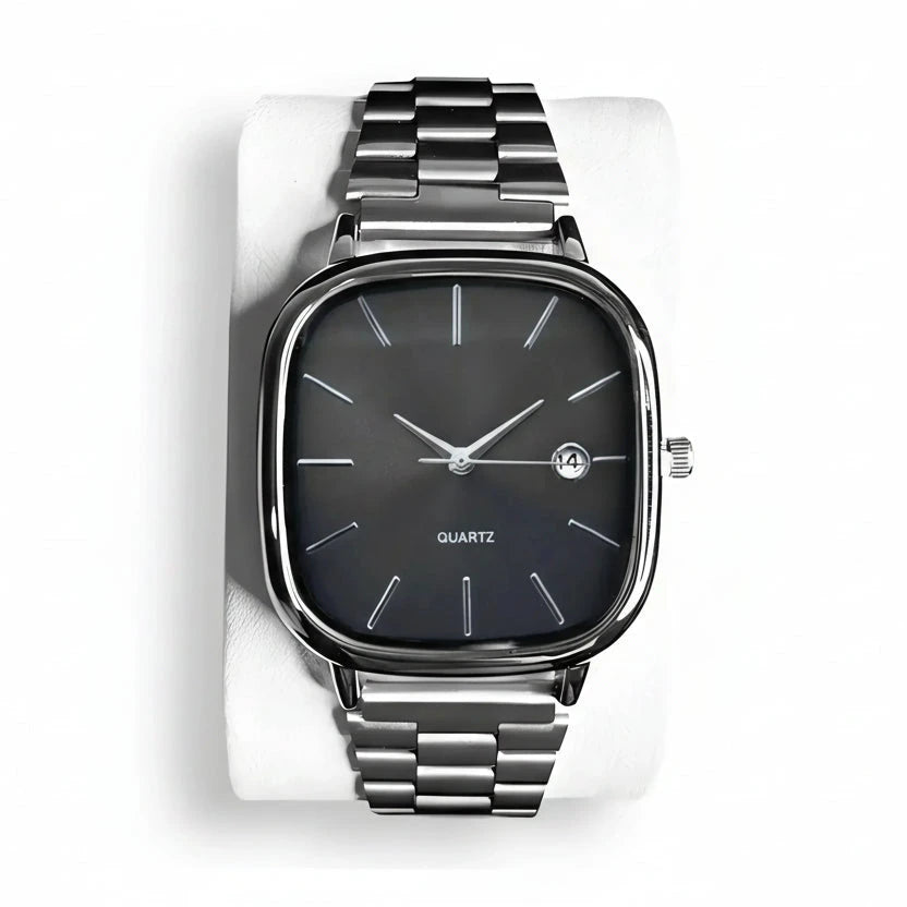 Luxusuhr, 36 mm – Wasserdicht | Edelstahl Edelherr Schwarz & Silber 