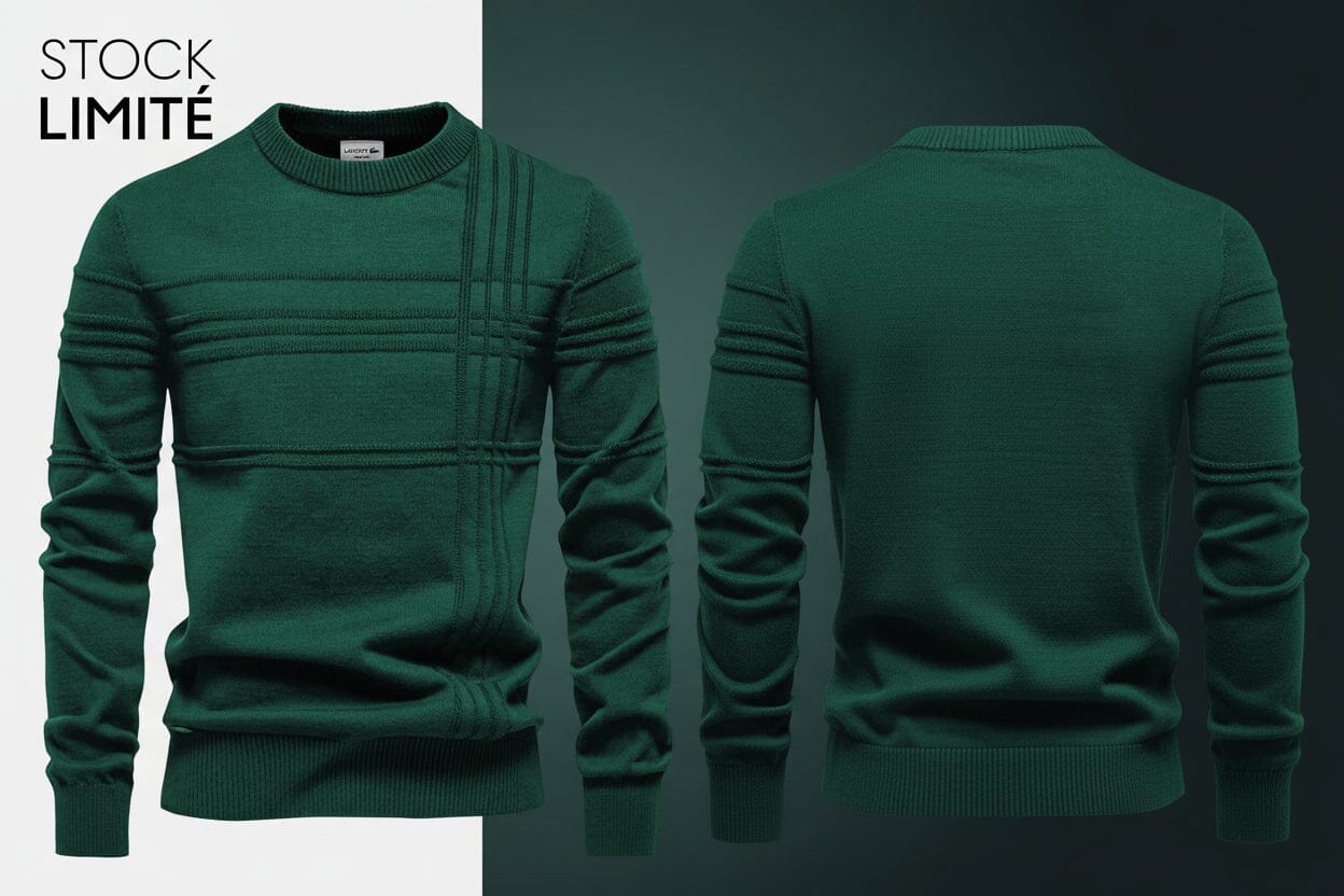 Modern Rundhals-Strick Edelherr 