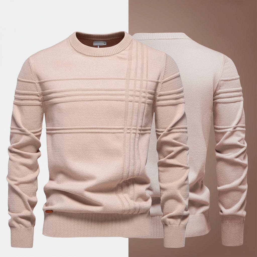 Modern Rundhals-Strick Edelherr 