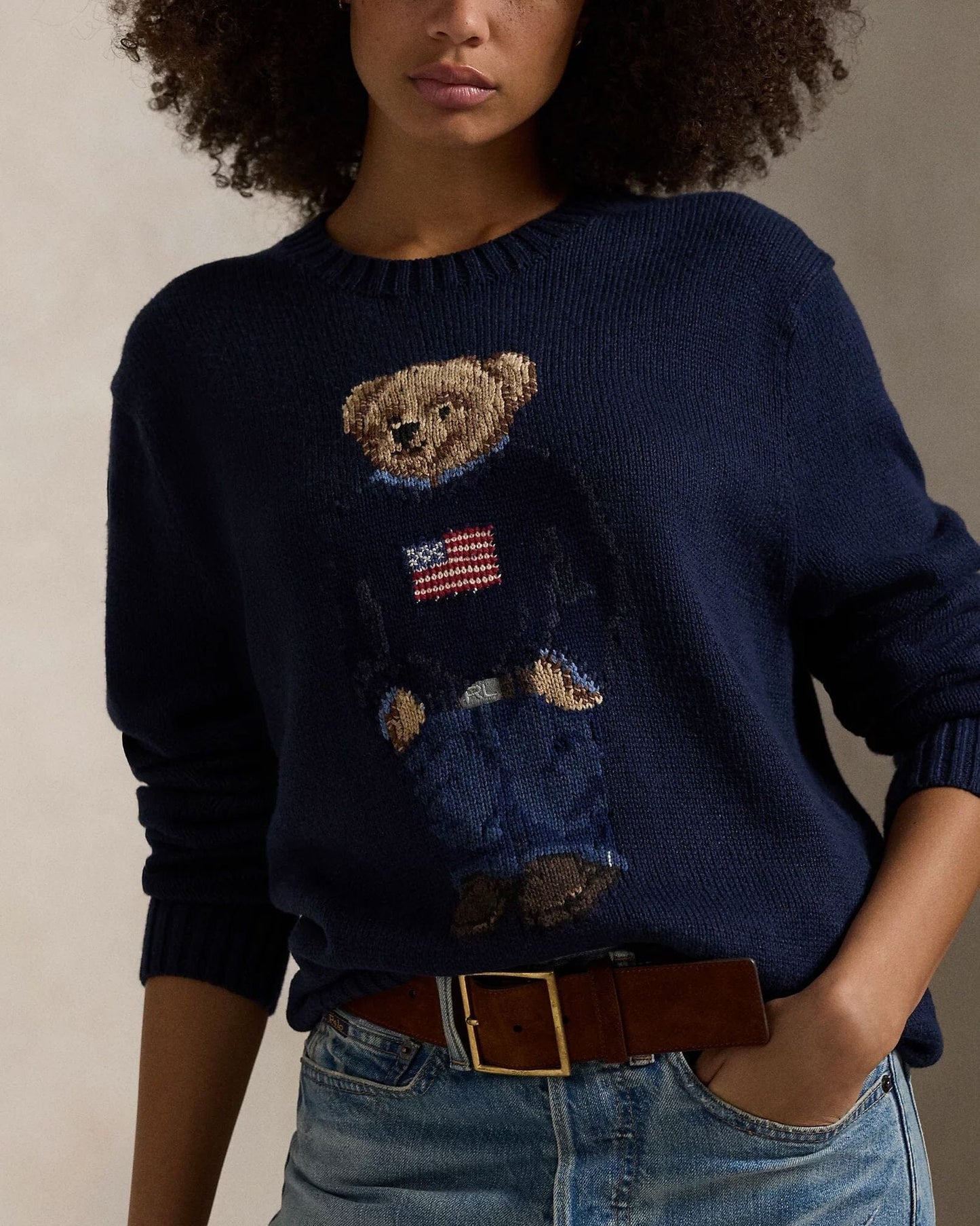 Polo Bear Baumwoll-Leinen-Pullover Edelherr 