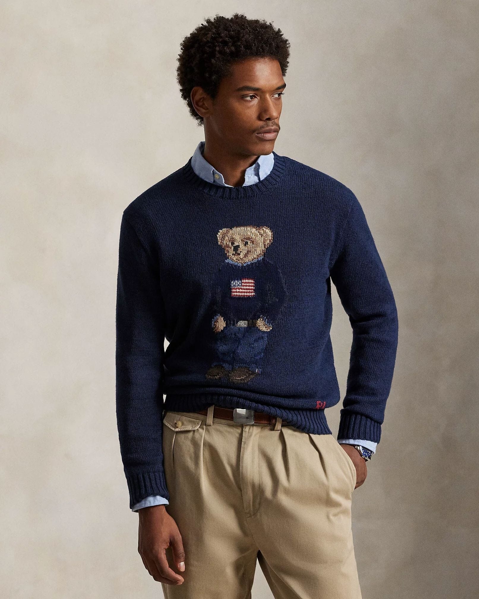 Polo Bear Baumwoll-Leinen-Pullover Edelherr 