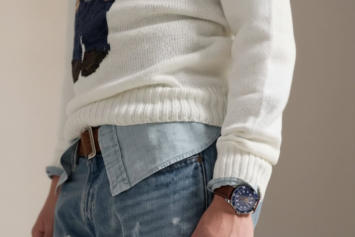 Polo Bear Baumwoll-Leinen-Pullover Edelherr 