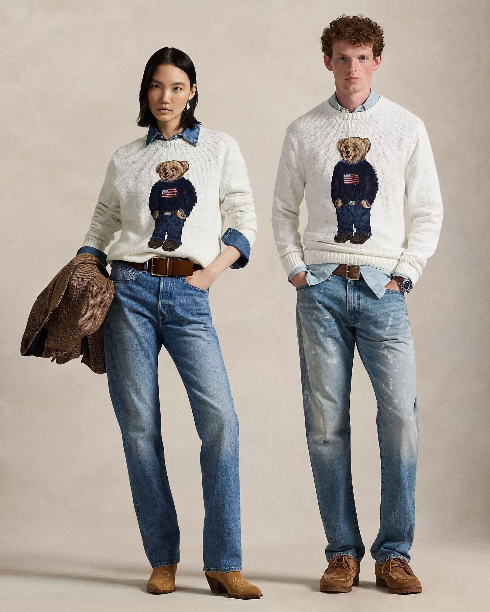 Polo Bear Baumwoll-Leinen-Pullover Edelherr 