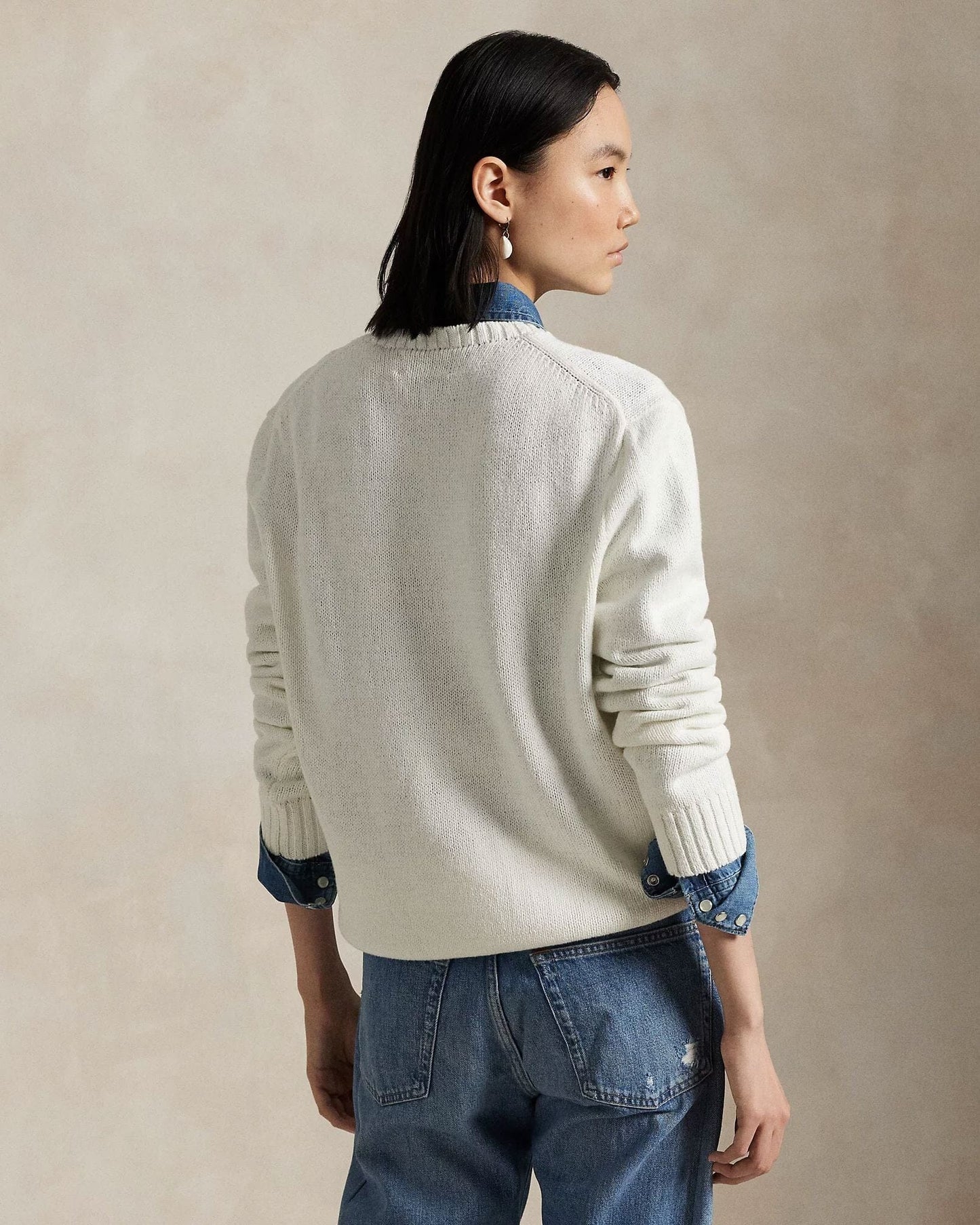 Polo Bear Baumwoll-Leinen-Pullover Edelherr 