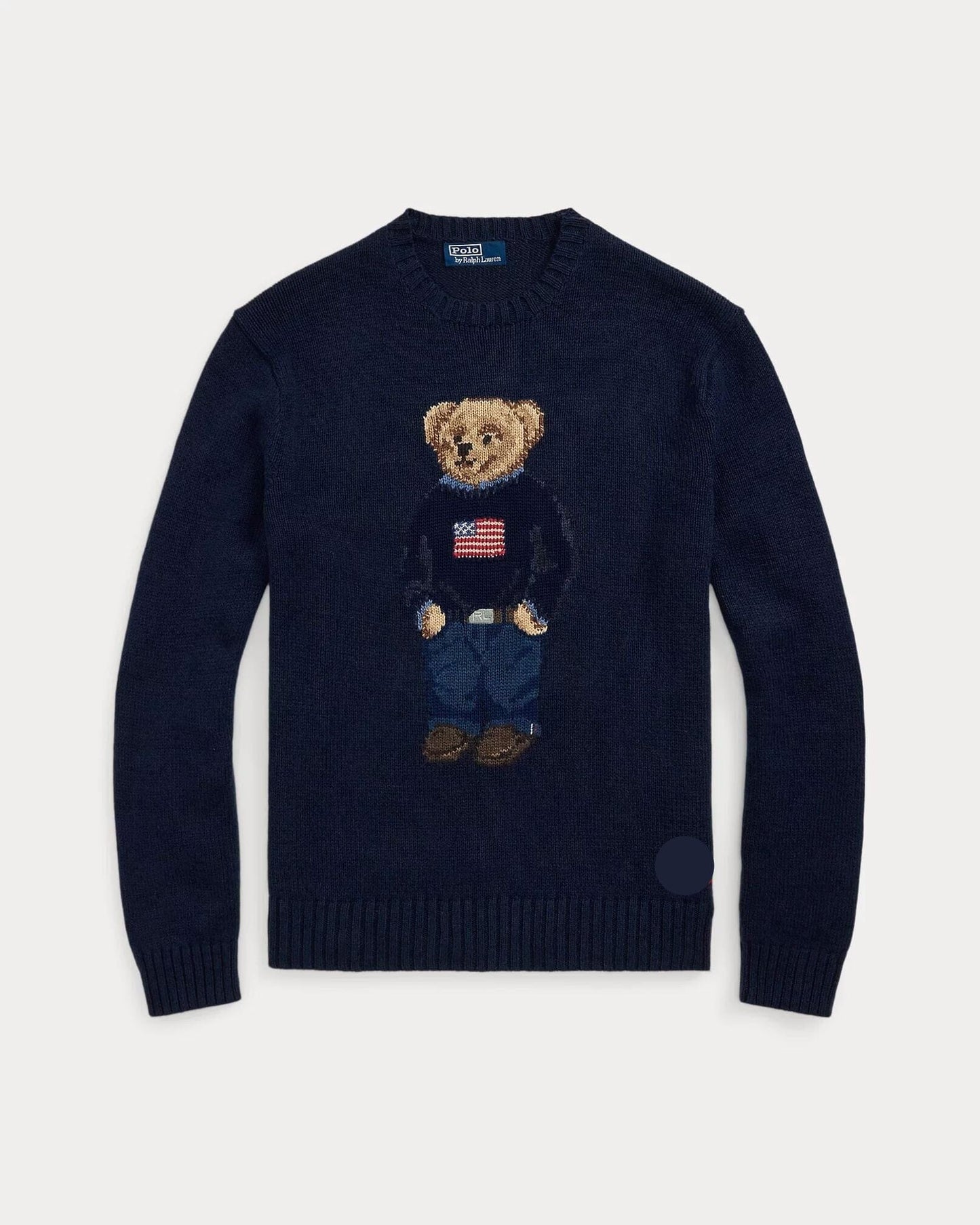 Polo Bear Baumwoll-Leinen-Pullover Edelherr Marineblau S 