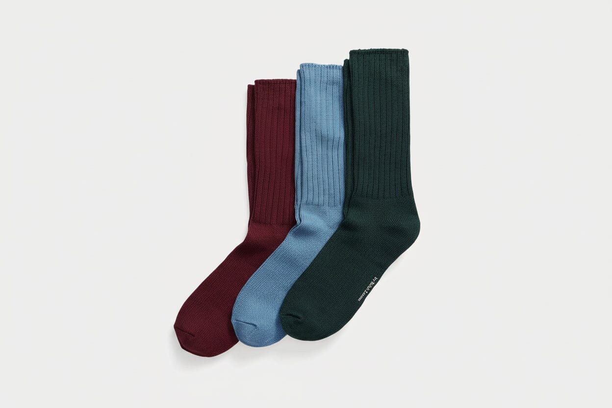 Polo Bear Crew 3er-Socken-Geschenkset Edelherr Blue/Green/Wine 