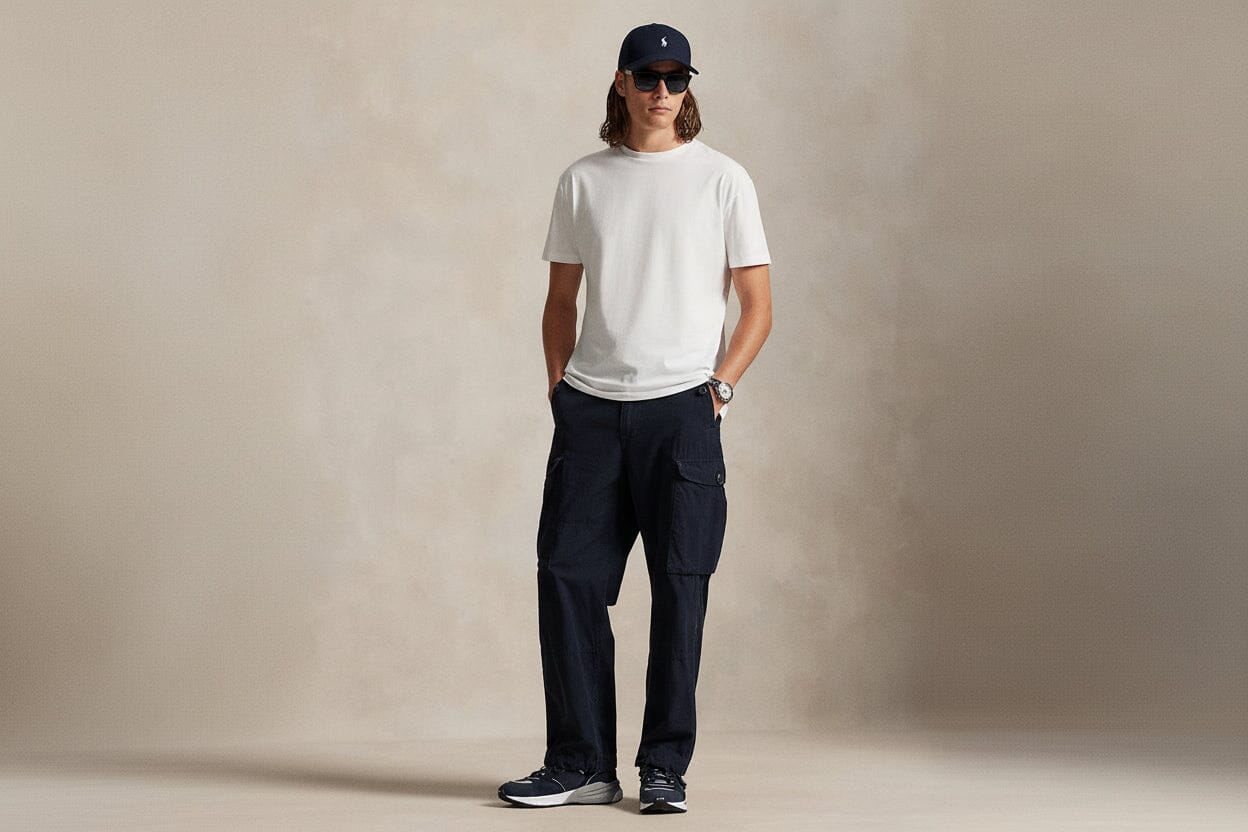 Polo Bear Jersey T-Shirt in klassischer Passform Edelherr Weiß/Aktiver Bär S 