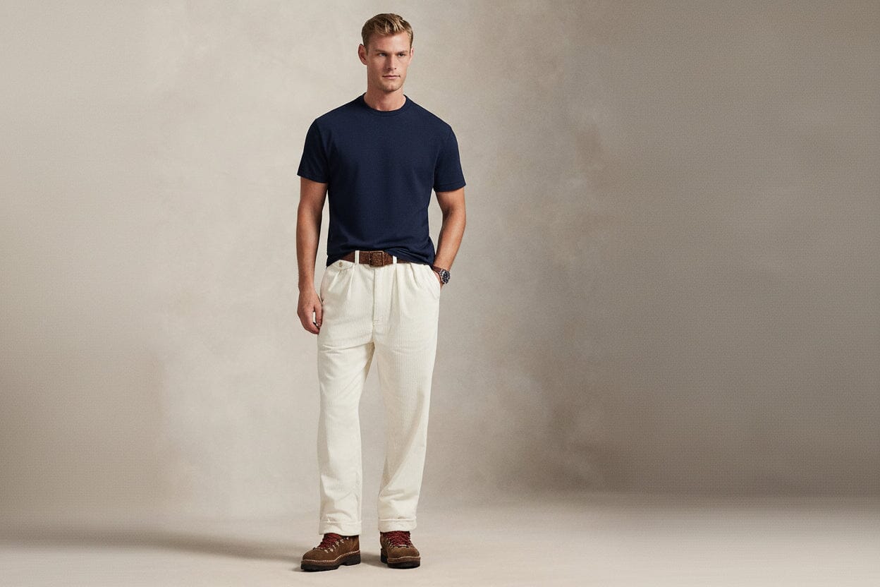 Polo Bear Jersey T-Shirt in klassischer Passform Edelherr Worth Navy/Aktiver Bär S 