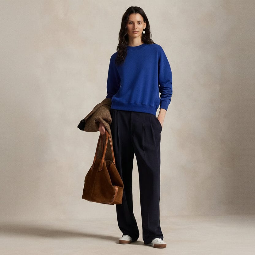 Polo Bear Leichtes Fleece-Shirt mit Rundhalsausschnitt Edelherr 