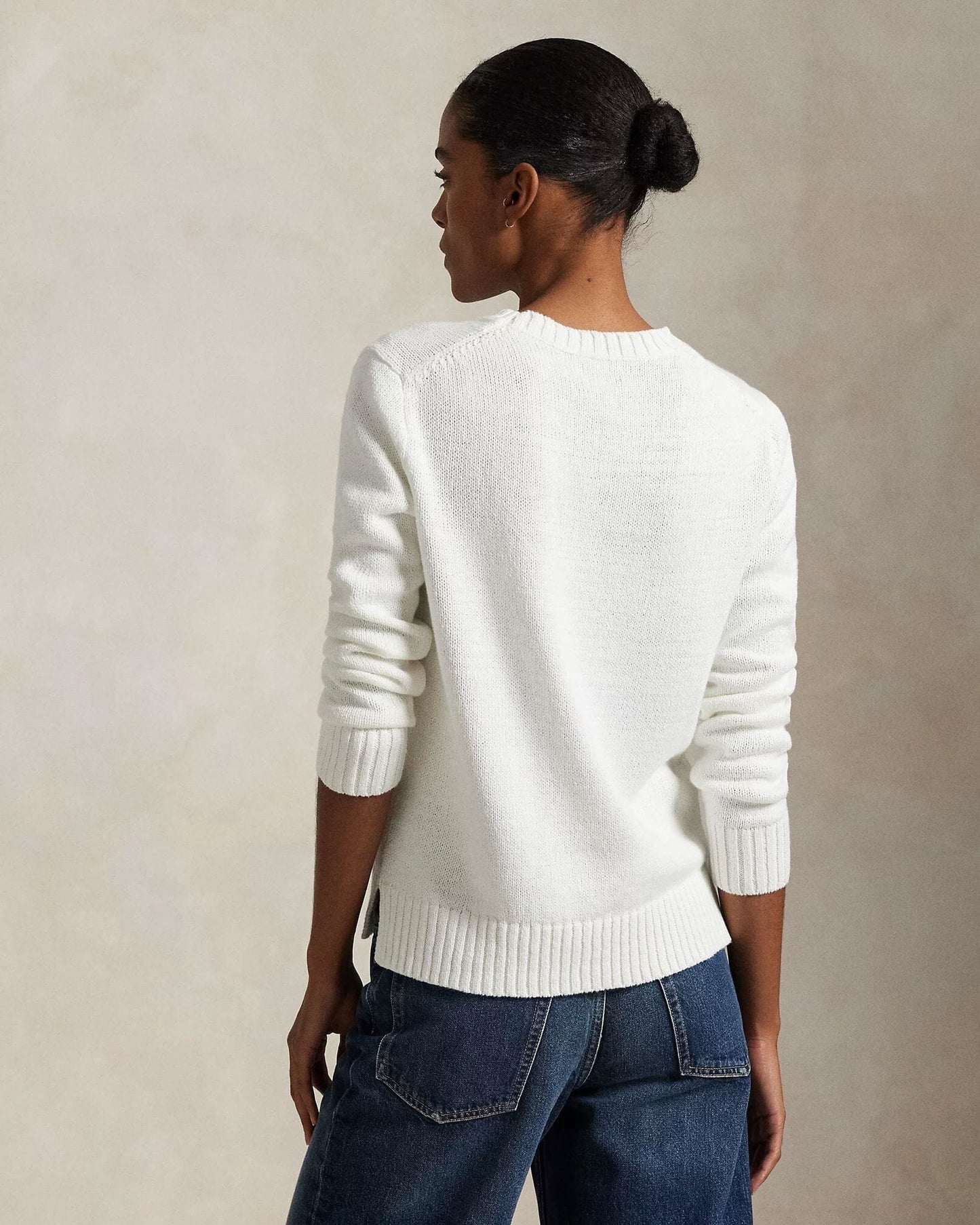 Polo Bear Rundhalspullover aus Leinen-Baumwolle Edelherr 