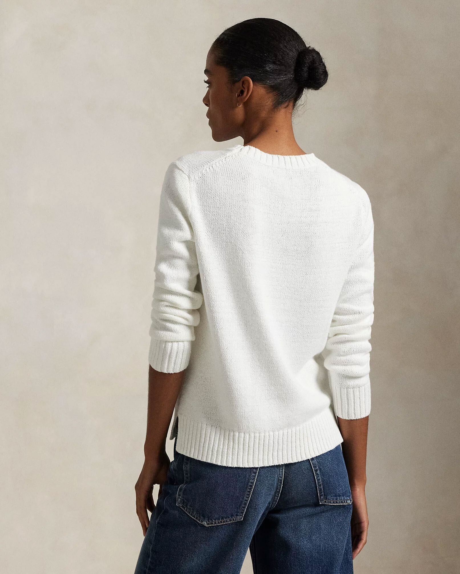 Polo Bear Rundhalspullover aus Leinen-Baumwolle Edelherr 